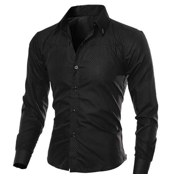 laamei spring long sleeve formal shirts for men solid slim basic turn-down collar business dress shirts camisas masculina, White;black
laamei spring long sleeve formal shirts for men solid slim basic turn-down collar business dress shirts camisas masculina, White;black