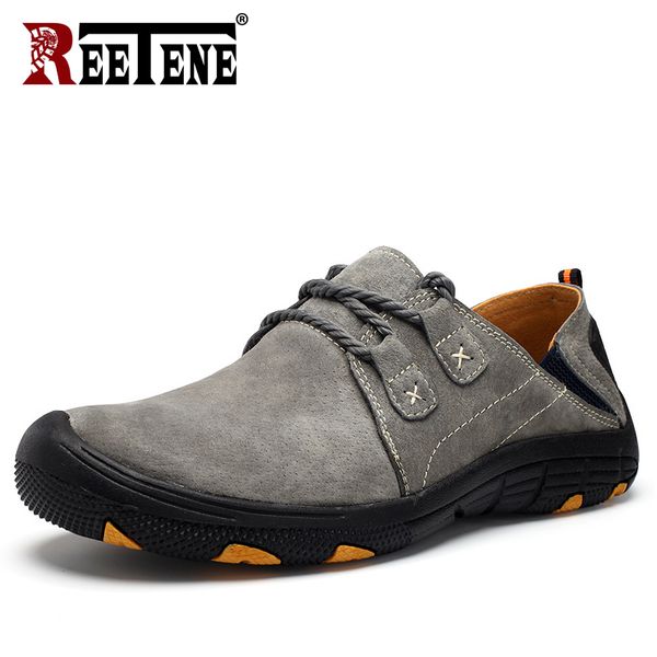reetene outdoor casual men shoes breathable hiking training men sneakers non-slip trekking men's shoes lace up leather, Black
reetene outdoor casual men shoes breathable hiking training men sneakers non-slip trekking men's shoes lace up leather, Black
