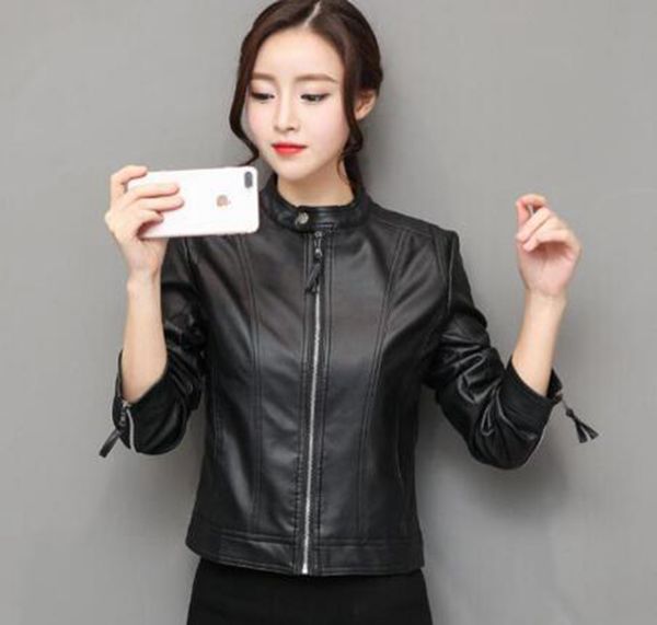 women spring and autumn new style authentic fashion personality slimming show thin european american fashion han edition leather coaat s-3xl, Black
women spring and autumn new style authentic fashion personality slimming show thin european american fashion han edition leather coaat s-3xl, Black