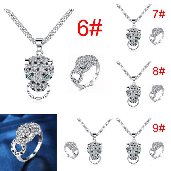 hip-hop leopard head lovers set blue drill eye animal ring necklace wedding engagement jewelry set for women promise wedding jewelry sets, Silver
hip-hop leopard head lovers set blue drill eye animal ring necklace wedding engagement jewelry set for women promise wedding jewelry sets, Silver