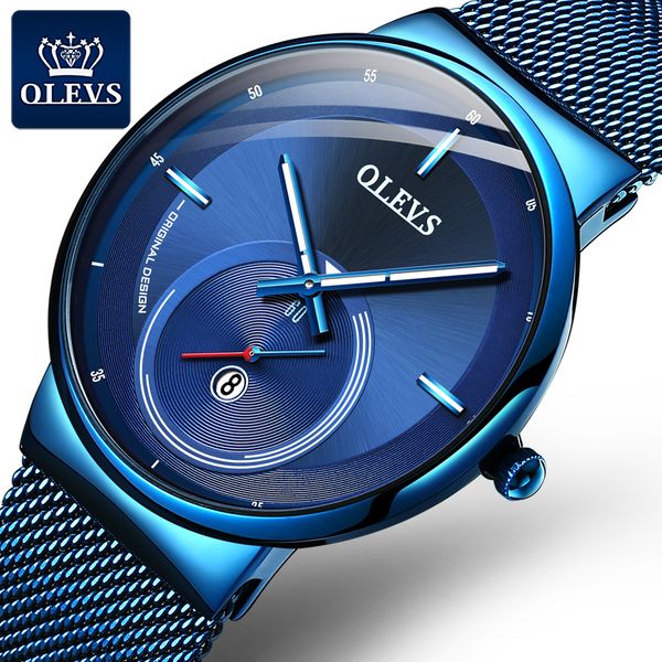 olevs independent satch sports men's watch stainless steel strap calendar waterproof luminous hands ultra-thin dial quartz watch, Slivery;brown
olevs independent satch sports men's watch stainless steel strap calendar waterproof luminous hands ultra-thin dial quartz watch, Slivery;brown