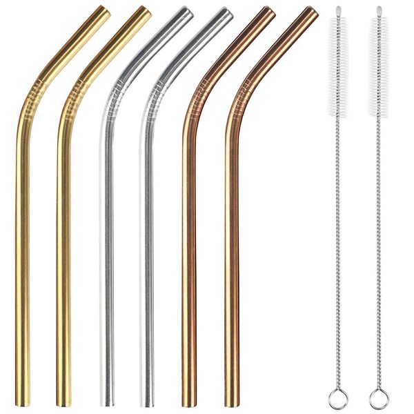 stainless steel straws kit,reusable metal drinking straws with 2 cleaning brushes, gold, silver, rose gold,8.5 in,for 20oz tumblers
stainless steel straws kit,reusable metal drinking straws with 2 cleaning brushes, gold, silver, rose gold,8.5 in,for 20oz tumblers