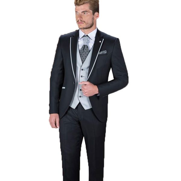 2019 fashion custom mens groom wed suit blazer+pants+vest 3 piece groom suit tuxedos groomsmen suit for man, Black;gray
2019 fashion custom mens groom wed suit blazer+pants+vest 3 piece groom suit tuxedos groomsmen suit for man, Black;gray