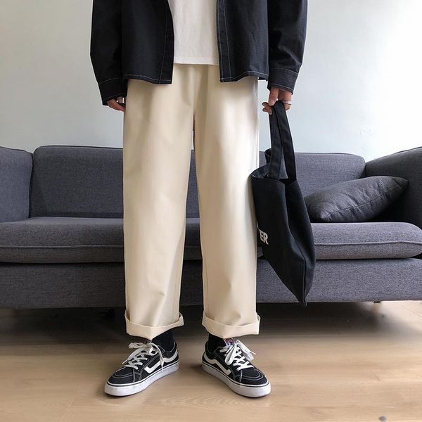 men's pants wide leg men women streetwear hip-hop casual 2021 japanese elastic waist loose soild color baggy jogger clothing, Black
men's pants wide leg men women streetwear hip-hop casual 2021 japanese elastic waist loose soild color baggy jogger clothing, Black