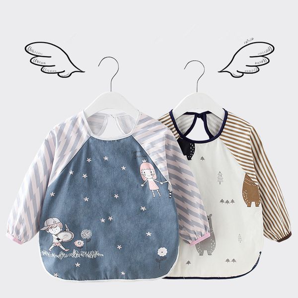 dhl 100pcs cute cartoon baby bibs waterproof infant eating children drawing long/short sleeve apron baby self feeding bib
dhl 100pcs cute cartoon baby bibs waterproof infant eating children drawing long/short sleeve apron baby self feeding bib