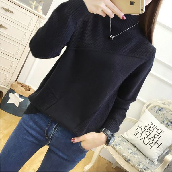 turtleneck women sweater 2019 ladies casual autumn winter knitted sweater femme soft female long sleeve pullovers, White;black
turtleneck women sweater 2019 ladies casual autumn winter knitted sweater femme soft female long sleeve pullovers, White;black