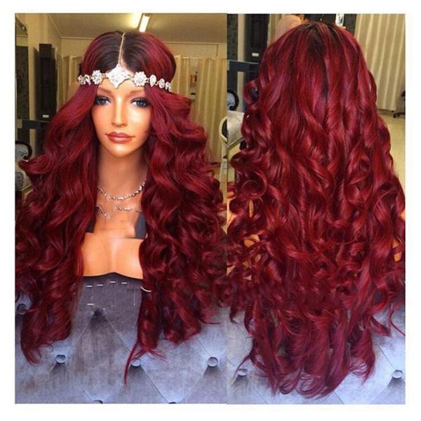 high density wine red wig heat resistant synthetic lace front wig with natural hairline long wavy ombre wigs for black women
high density wine red wig heat resistant synthetic lace front wig with natural hairline long wavy ombre wigs for black women