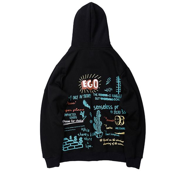 2019 autumn street hooded sweatshirts oversize loose scrawl hooded for men and women us size s-xl, Black
2019 autumn street hooded sweatshirts oversize loose scrawl hooded for men and women us size s-xl, Black