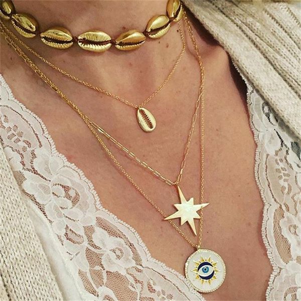 vintage necklace drop shipping fashion beach sand metal shell multi-layer women's necklace new, Silver
vintage necklace drop shipping fashion beach sand metal shell multi-layer women's necklace new, Silver