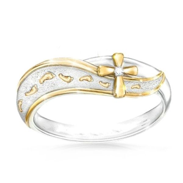 qianraq creative footprint scrub cross ring cute exquisite charm ring jewelry gift, Slivery;golden
qianraq creative footprint scrub cross ring cute exquisite charm ring jewelry gift, Slivery;golden
