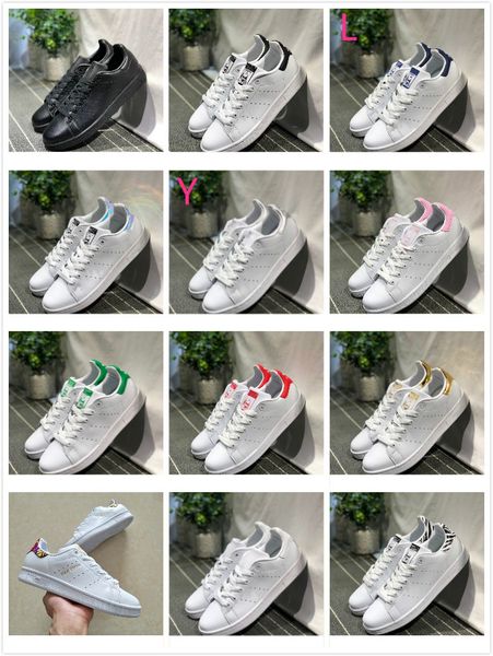 

women men new scarpe stan smith shoes fashion sneakers casual leather sport running shoes chaussures zapatos size 36-44, Black