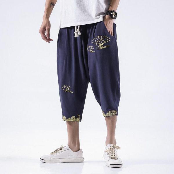 m-5xl elastic waist linen capri pants cloud printed drawstring trousers loose fit japanese streetwear workout pants xxxxxl, Black
m-5xl elastic waist linen capri pants cloud printed drawstring trousers loose fit japanese streetwear workout pants xxxxxl, Black