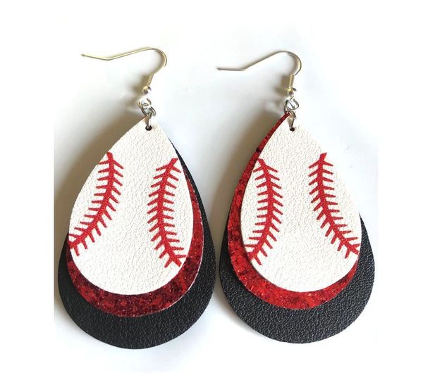 bohemia baseball three layers teardrop leather earrings for women glitter earrings fashion sport jewelry earrings gifts, Silver
bohemia baseball three layers teardrop leather earrings for women glitter earrings fashion sport jewelry earrings gifts, Silver