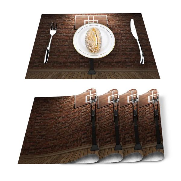 4/6 pcs placemat table mat basketball basket brick wall printed for tables heat-insulation linen cotton kitchen dining pads set
4/6 pcs placemat table mat basketball basket brick wall printed for tables heat-insulation linen cotton kitchen dining pads set