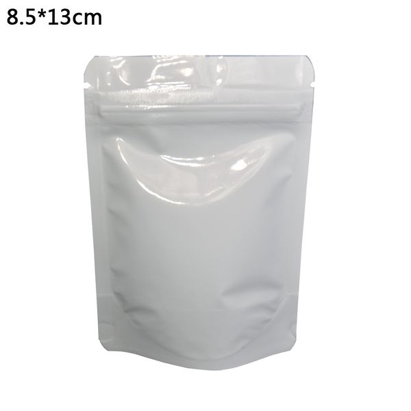 8.5*13cm white glossy stand up aluminum foil packing bags 100pcs/lot doypack zip lock food vacuum storage bag mylar pouch zipper bags
8.5*13cm white glossy stand up aluminum foil packing bags 100pcs/lot doypack zip lock food vacuum storage bag mylar pouch zipper bags