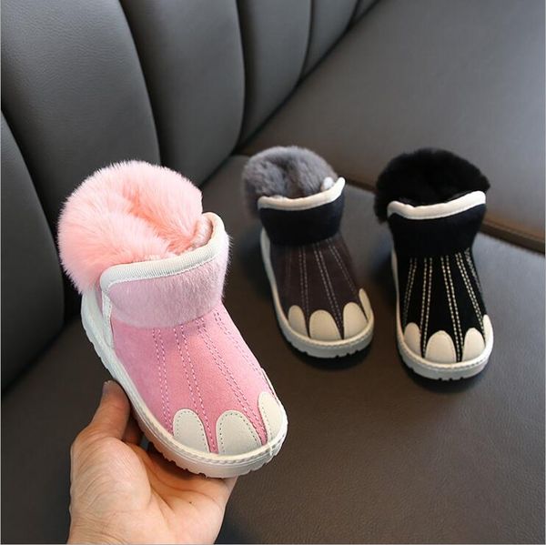 2019 new cotton shoes girls plus velvet snow boots boys cat claw shoes children warm, Black;grey
2019 new cotton shoes girls plus velvet snow boots boys cat claw shoes children warm, Black;grey