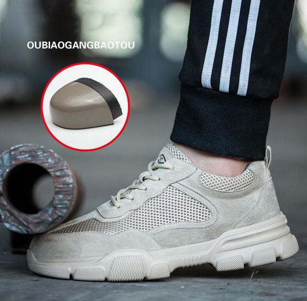 men steel toe safety work shoes breathable mesh industry safety boots lightweight waterproof puncture proof casual shoes male, Black
men steel toe safety work shoes breathable mesh industry safety boots lightweight waterproof puncture proof casual shoes male, Black