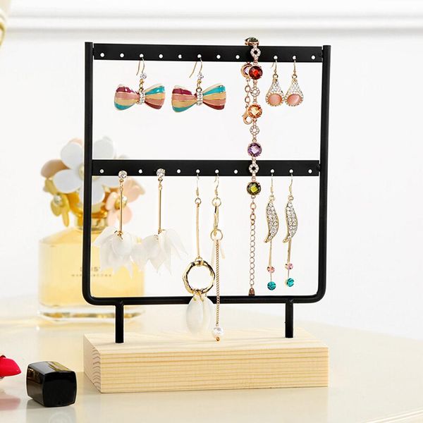 2 layer wooden holes earrings ear studs jewelry display stand holder rack shelf, Pink;blue
2 layer wooden holes earrings ear studs jewelry display stand holder rack shelf, Pink;blue