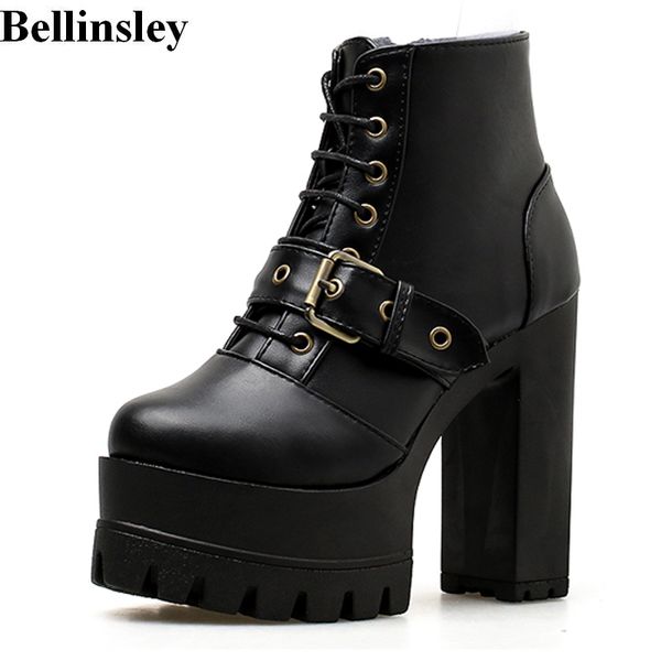 women shoes 2018 spring autumn women boots thick high heels platform buckle lace up ankle boots black ladies short booties shoes
women shoes 2018 spring autumn women boots thick high heels platform buckle lace up ankle boots black ladies short booties shoes
