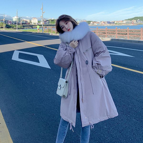 2019 winter new style korean-style down jacket cotton-padded clothes women's mid-length loose-fit waist hugging parka trench coa, Blue;black
2019 winter new style korean-style down jacket cotton-padded clothes women's mid-length loose-fit waist hugging parka trench coa, Blue;black