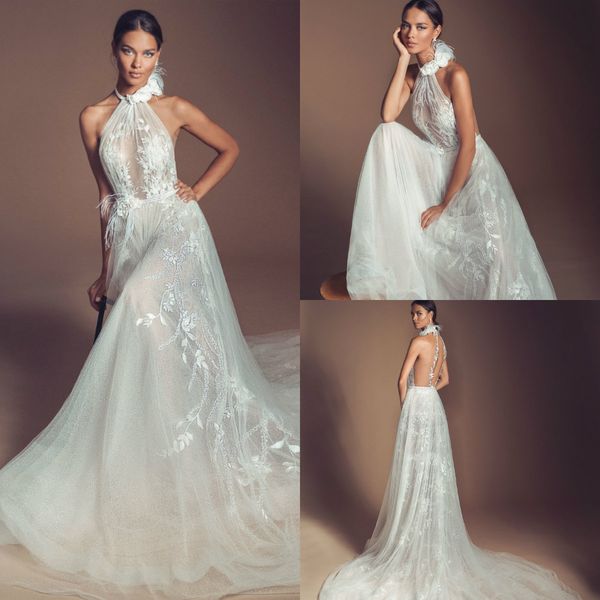 elihav sasson beach wedding dresses a line halter lace appliqued 2019 boho wedding dress sweep train custom bohemian backless bridal gowns, White
elihav sasson beach wedding dresses a line halter lace appliqued 2019 boho wedding dress sweep train custom bohemian backless bridal gowns, White