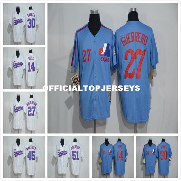 27 vladimir guerrero 10 andre dawson 30 tim raines 51 randy johnson retro jerseys white blue, Black;blue
27 vladimir guerrero 10 andre dawson 30 tim raines 51 randy johnson retro jerseys white blue, Black;blue