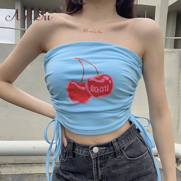 2020 женщины бюстье без бретелек труба top sexy cute вишневый печать узелок crop top streetwear женский синий лето топы, White
2020 женщины бюстье без бретелек труба top sexy cute вишневый печать узелок crop top streetwear женский синий лето топы, White