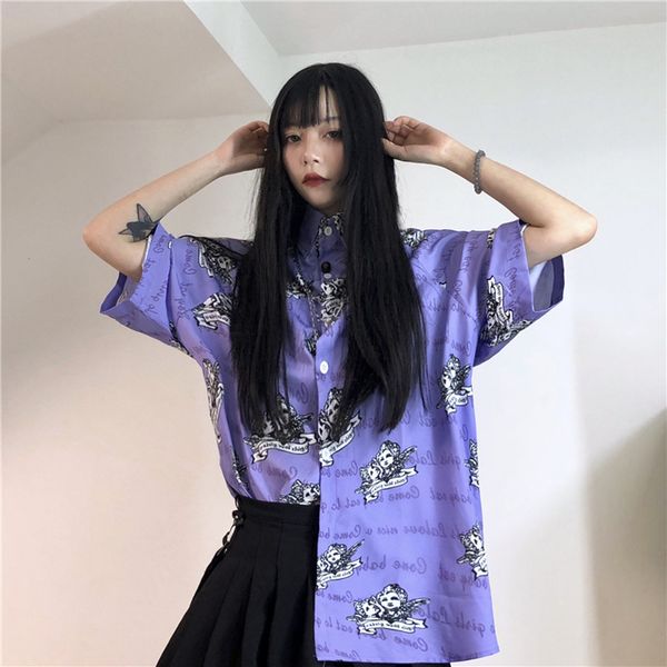 harajuku shirts women angel printed short sleeve loose blouse streetwear fashion grunge style casual shirts unisex, White
harajuku shirts women angel printed short sleeve loose blouse streetwear fashion grunge style casual shirts unisex, White