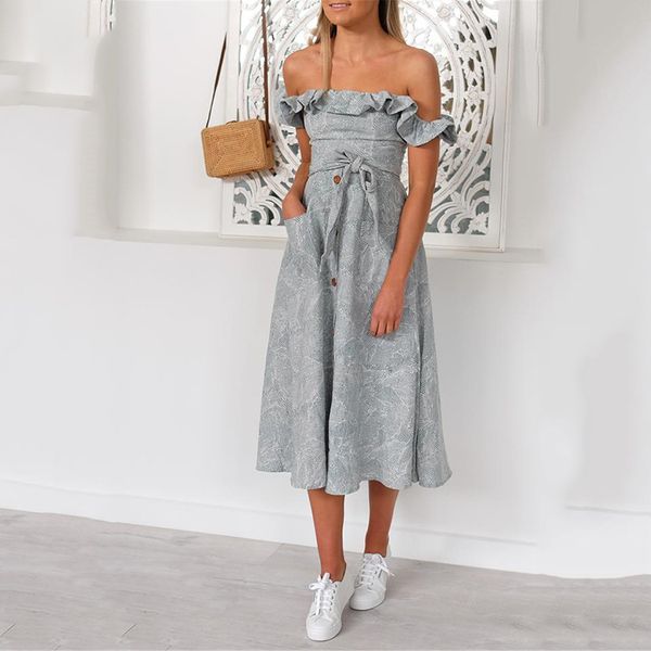 summer party dress women clothes 2019 elegant ruffle off shoulder runway dresses woman party night dress ladies dresses, Black;gray
summer party dress women clothes 2019 elegant ruffle off shoulder runway dresses woman party night dress ladies dresses, Black;gray