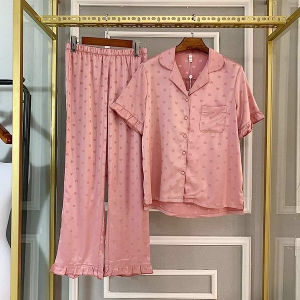 pajamas women's grade ice silk short-sleeved trousers sweet and trousers home clothes lovely casual loose home clothes thin suit, Blue;red
pajamas women's grade ice silk short-sleeved trousers sweet and trousers home clothes lovely casual loose home clothes thin suit, Blue;red