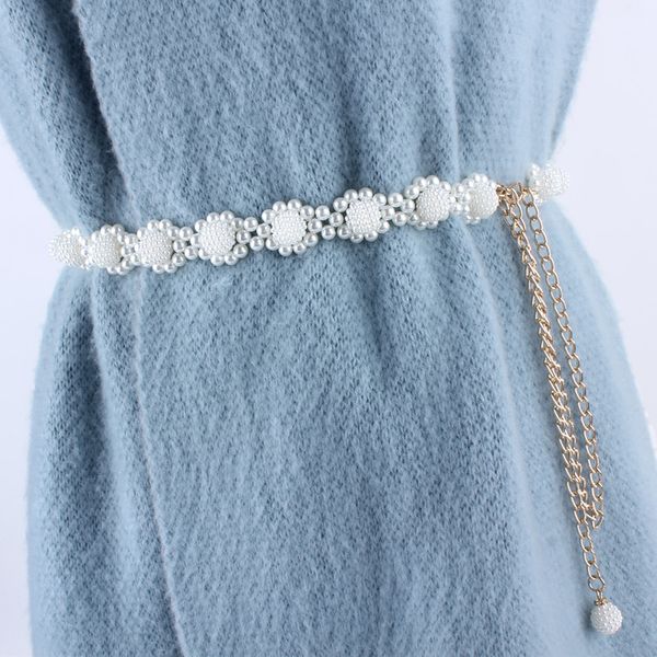 fashion elegant women simulated pearl belts alloy chain belts sunflower waistband women dresses clothing female accessories, Black;brown
fashion elegant women simulated pearl belts alloy chain belts sunflower waistband women dresses clothing female accessories, Black;brown