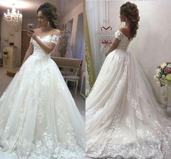 2019 white/ivory a-line wedding dress elegent lace off shoulder bridal gown ball gown long sleeve wedding gown custom made
2019 white/ivory a-line wedding dress elegent lace off shoulder bridal gown ball gown long sleeve wedding gown custom made