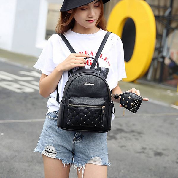 fashion 2/pcs mini woman backpack leather female designer rivets bookbag mochila backbag backpack schoolbag for girls purse sac
fashion 2/pcs mini woman backpack leather female designer rivets bookbag mochila backbag backpack schoolbag for girls purse sac