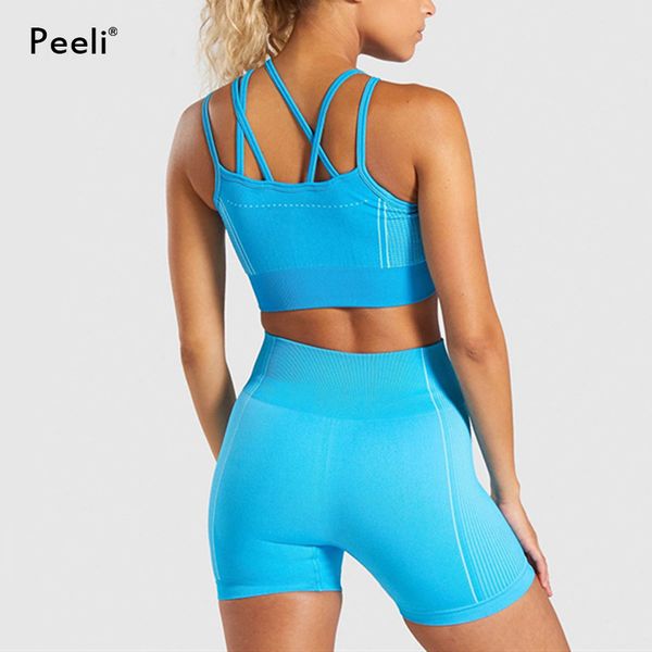 yoga outfits peeli seamless set women fitness sportswear high waist shorts padded sports bra 2 pcs gym workout clothes, White;red
yoga outfits peeli seamless set women fitness sportswear high waist shorts padded sports bra 2 pcs gym workout clothes, White;red
