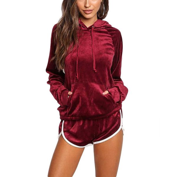 yoga outfits vertvie velvet set women track suit two pieces sport tracksuit long sleeve hoodie sweat suits sweatshirt, White;red
yoga outfits vertvie velvet set women track suit two pieces sport tracksuit long sleeve hoodie sweat suits sweatshirt, White;red