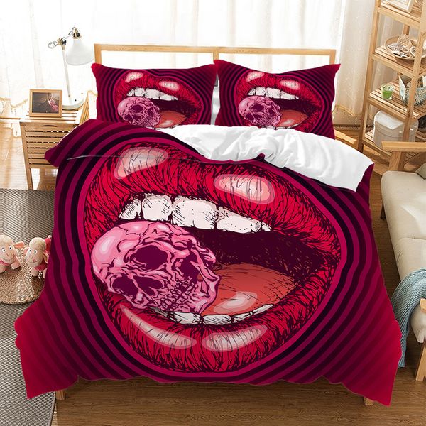 fanaijia sugar skull 3d bedding set red lips skull duvet cover set with pillowcase size bed home textile
fanaijia sugar skull 3d bedding set red lips skull duvet cover set with pillowcase size bed home textile