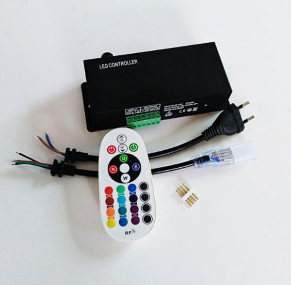 2500w Rgb Remote Controller, Ac 110v /230v High Voltage Color Changing Rf Remote Control Box For 110v/230v Rgb 5050 Led Strip Neon Lights