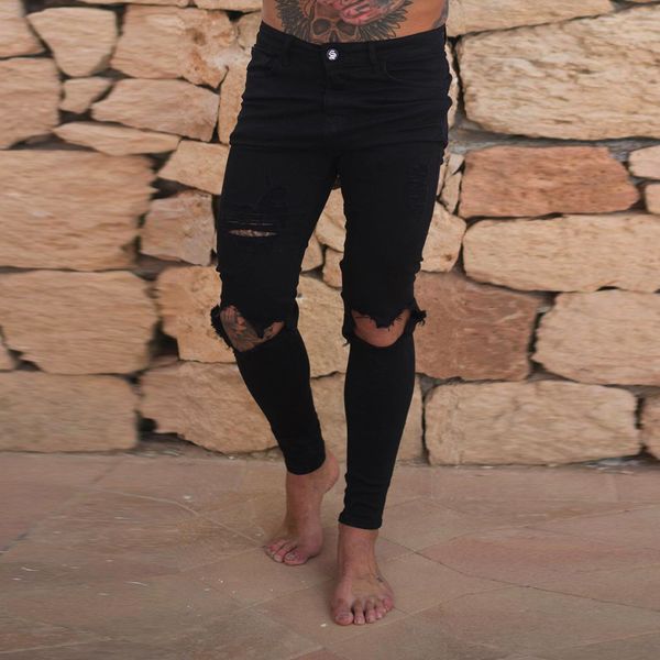 men pants trendy jeans, european station, spring, new low-waisted pierced jeans, Blue
men pants trendy jeans, european station, spring, new low-waisted pierced jeans, Blue