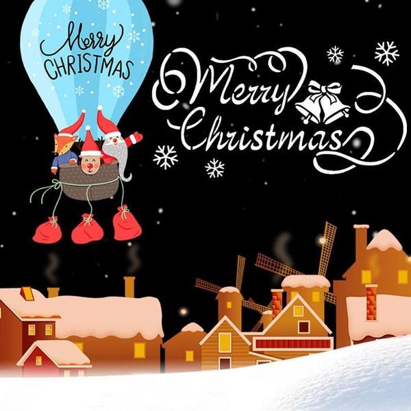 4pcs merry christmas hollow greeting drawing templates measuring rulers stencils