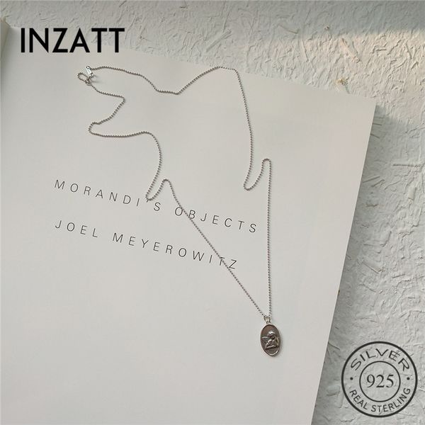 inzatt vintage oval angel baby pendant necklace 925 sterling silver jewelry 45cm or 65cm bead metal chain for women party gift
inzatt vintage oval angel baby pendant necklace 925 sterling silver jewelry 45cm or 65cm bead metal chain for women party gift