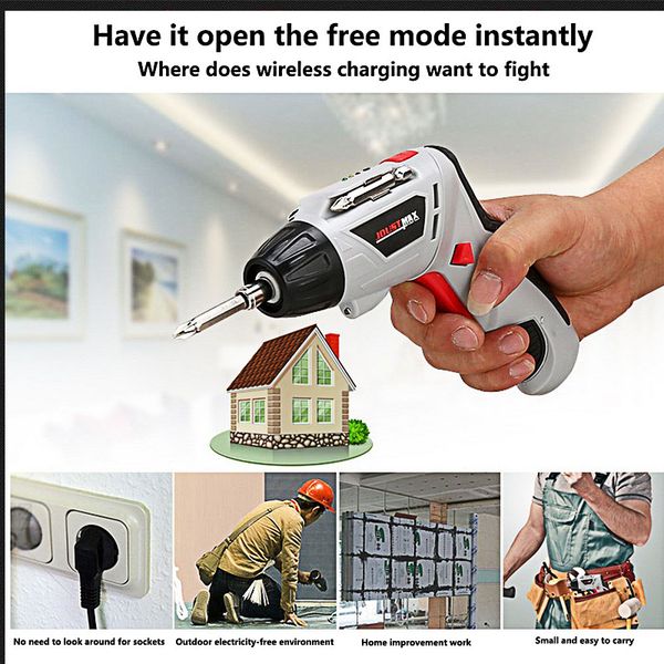 220v electric screwdriver cordless rechargeable lithium battery led light household 45 bits drill handle screw driver power tool
220v electric screwdriver cordless rechargeable lithium battery led light household 45 bits drill handle screw driver power tool