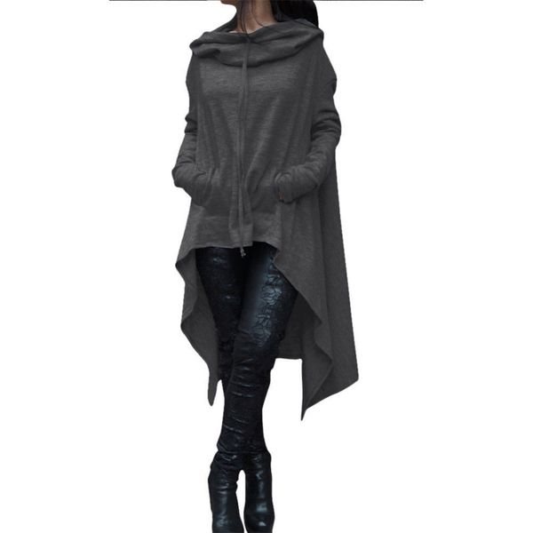 2017 new women hoodies loose mitten long sleeves irregular hooded pullovers oversize sweatshirt coat asymmetry outwear, Black
2017 new women hoodies loose mitten long sleeves irregular hooded pullovers oversize sweatshirt coat asymmetry outwear, Black