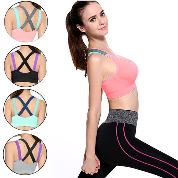 sports bra full cup breathable shockproof cross back push up workout bra for women gym running jogging yoga fitness, White;black
sports bra full cup breathable shockproof cross back push up workout bra for women gym running jogging yoga fitness, White;black