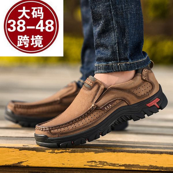 four seasons men's shoes leather plus size tooling shoes handmade casual men's dad outdoor, Black
four seasons men's shoes leather plus size tooling shoes handmade casual men's dad outdoor, Black