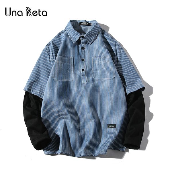 una reta lover shirt spring new brand hip-hop retro lapel shirt men streetwear stiped pullover stitching sleeve shirts, White;black
una reta lover shirt spring new brand hip-hop retro lapel shirt men streetwear stiped pullover stitching sleeve shirts, White;black