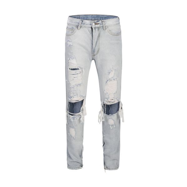 тощий light blue мужские джинсы высокой моды омывается сломанный отверстие джинсовые брюки молния открытие дизайн slim fit homme рваные джин
тощий light blue мужские джинсы высокой моды омывается сломанный отверстие джинсовые брюки молния открытие дизайн slim fit homme рваные джин