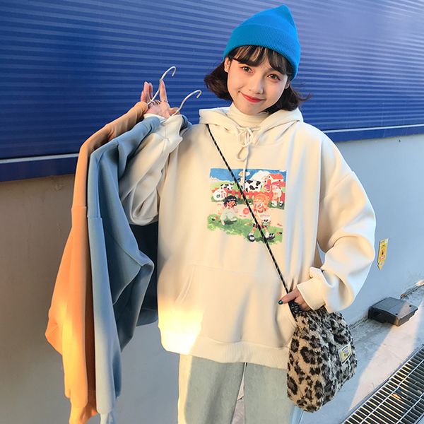 harajuku мультфильм животных hoodie женщин симпатичные корова печати толстовка хлопок сыпучие плюс бархат с капюшоном пуловер толстая коллед, Black
harajuku мультфильм животных hoodie женщин симпатичные корова печати толстовка хлопок сыпучие плюс бархат с капюшоном пуловер толстая коллед, Black