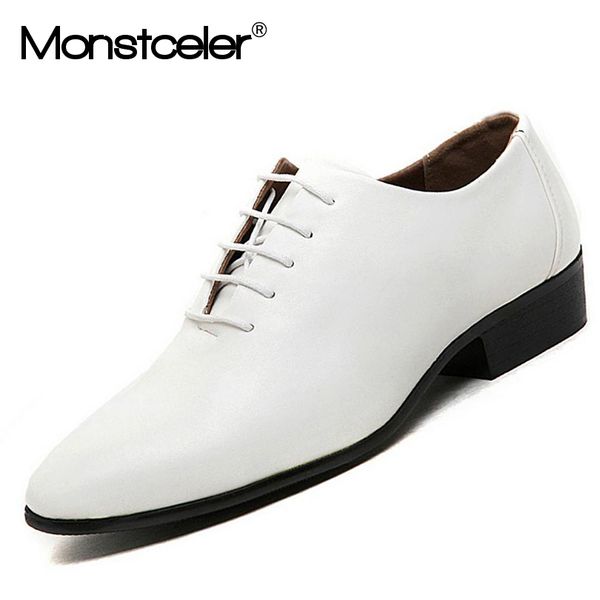 monstceler 2018 new england style men's pointed dress shoes fashion male wedding flat shoes white m30067, Black
monstceler 2018 new england style men's pointed dress shoes fashion male wedding flat shoes white m30067, Black