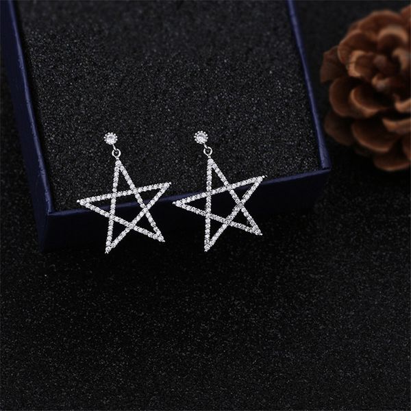 vecalon star shape dangle earring diamond 925 sterling silver engagement wedding drop earrings for women bridal jewelry, Golden;silver
vecalon star shape dangle earring diamond 925 sterling silver engagement wedding drop earrings for women bridal jewelry, Golden;silver