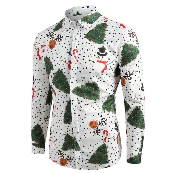 christmas long sleeve men shirt snowflakes deer print casual turn-down collar blouse camisa masculina christmas shirt men, White;black
christmas long sleeve men shirt snowflakes deer print casual turn-down collar blouse camisa masculina christmas shirt men, White;black